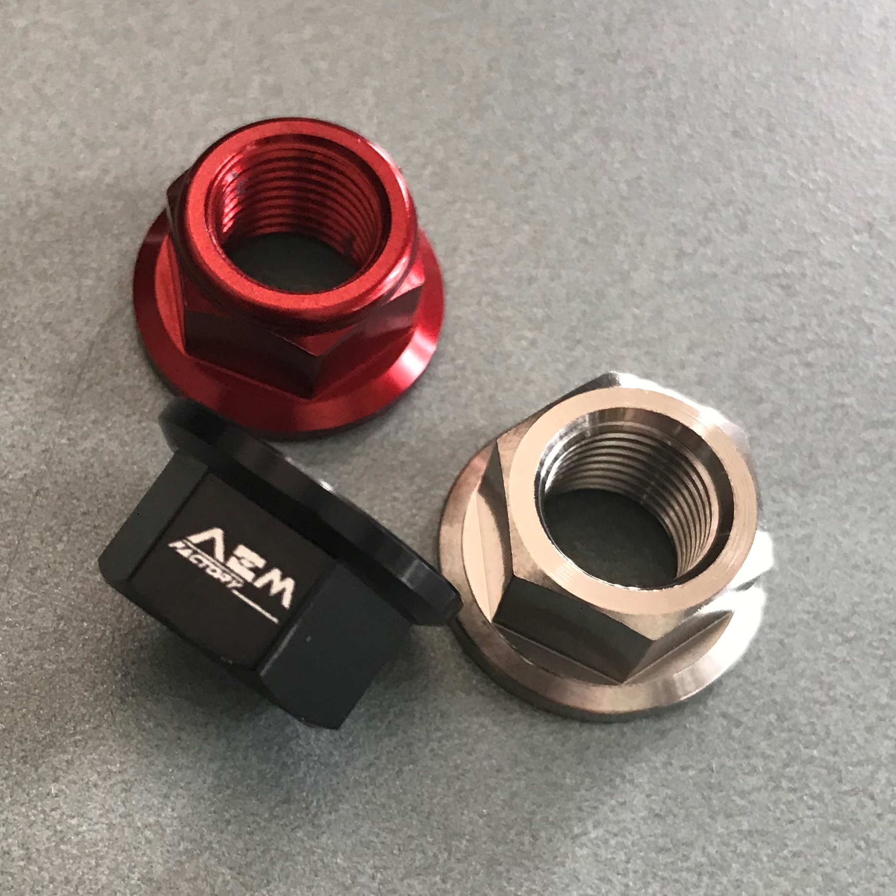 AEM FACTORY - Replacement Aluminum Nuts for AEM Cushdrives and Sprocket Carriers AEM FACTORY - Replacement Aluminum Nuts for AEM Cushdrives and Sprocket Carriers